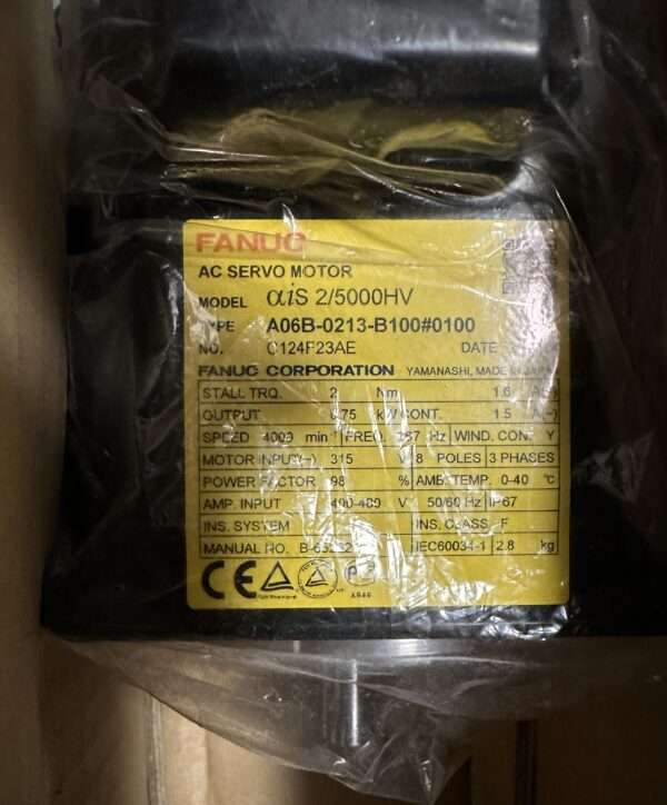 Fanuc SV_Motor_ALPHA _5000_ A06B-0213-B100#0100(IntNr230969) - ਚਿੱਤਰ 2
