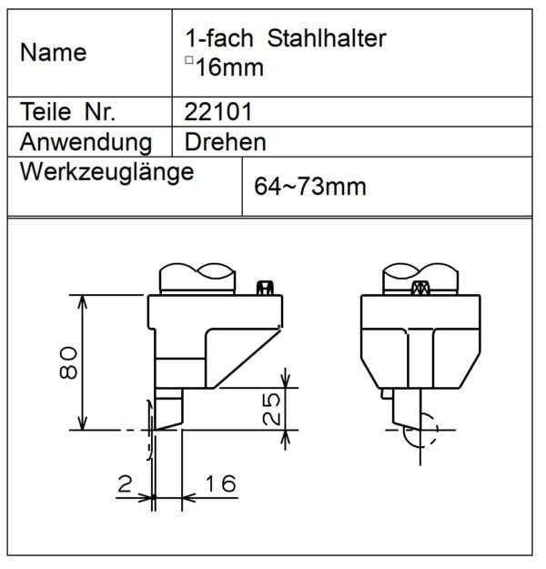 gebr. Werkzeughalter STAR 221-01-00 (IntNr231122) – Bild 2