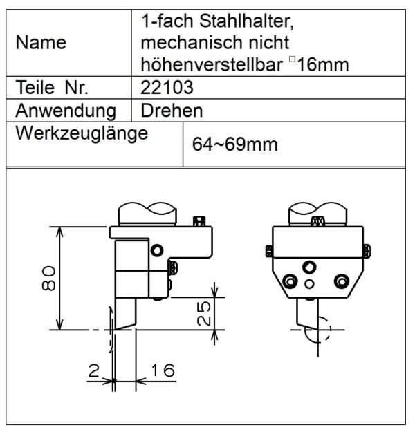 gebr. Werkzeughalter STAR 221-03-00 (IntNr231123) – Bild 2