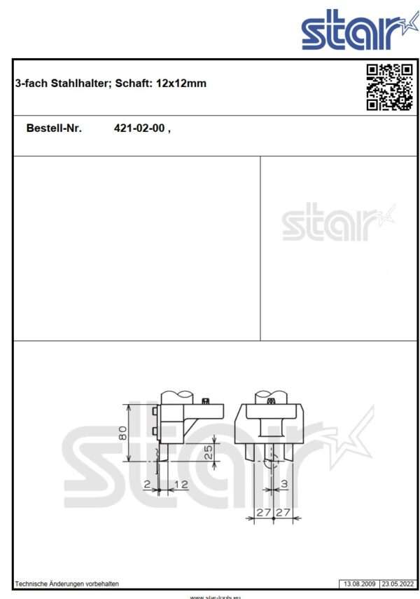 gebr. Werkzeughalter STAR 421-02-00 (IntNr231130) – Bild 2