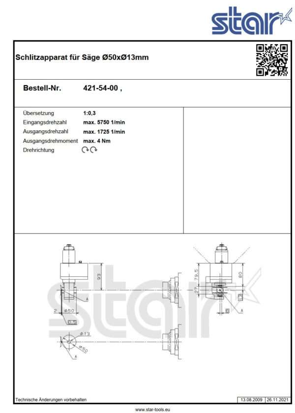 gebr. Werkzeughalter STAR 421-54-00 (IntNr231133) - Imagen 2