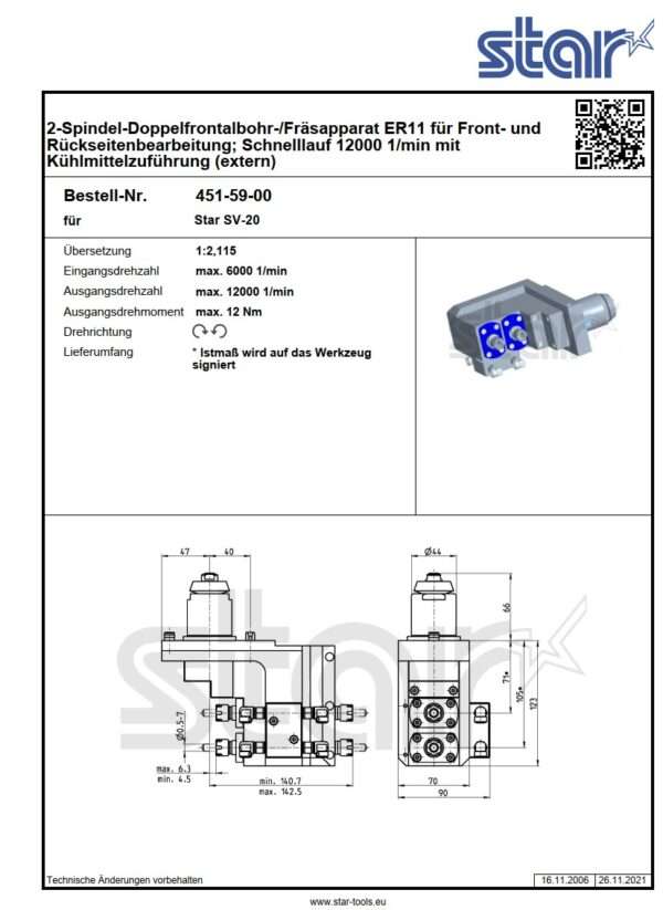 gebr. Werkzeughalter STAR 421-59-00 (IntNr231134) – Bild 3