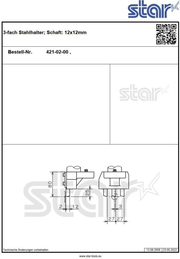 gebr. Werkzeughalter STAR 41202 3 (IntNr231156) - immagine 2