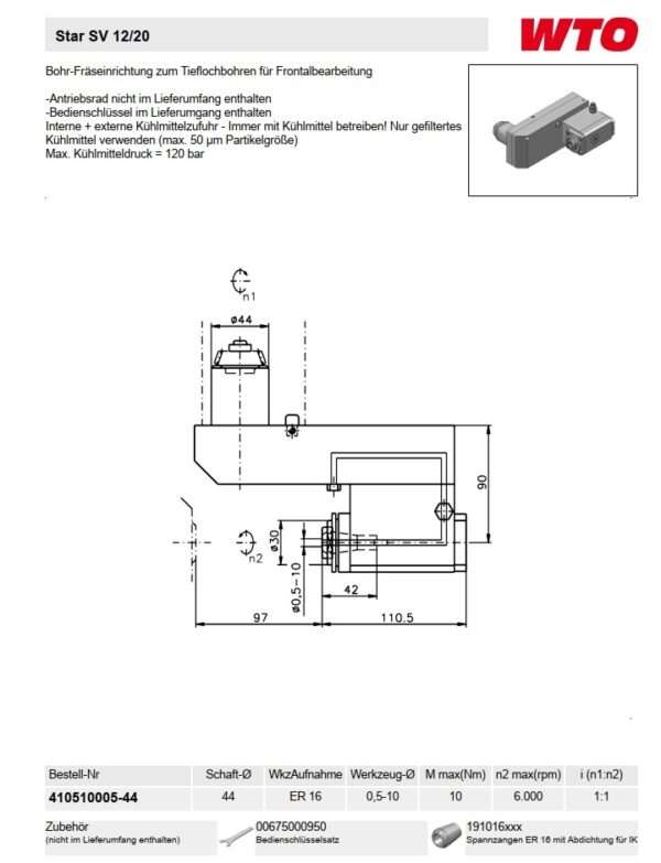 gebr. Werkzeughalter STAR _WTO_410510005-44 SV 20 (IntNr231143) — изображение 2