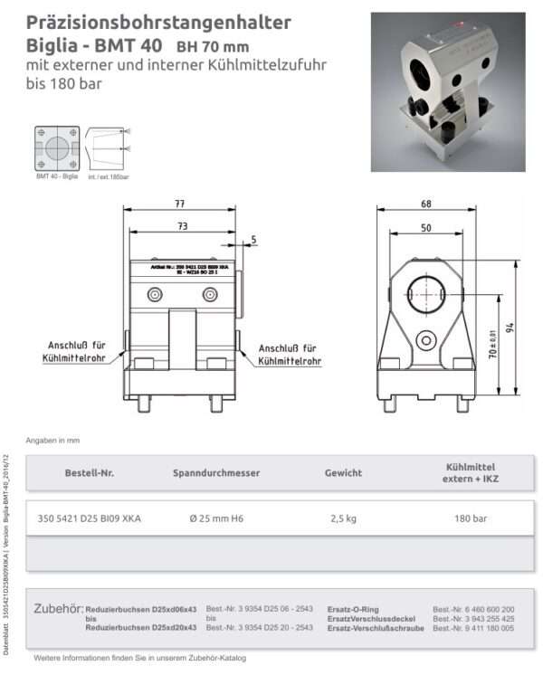 gebr. Biglia WKZ-Halter fest/used toolholder fixed Oesterle mit IKZ_IntNr231227 — изображение 7