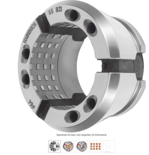 BZI 52 / SK 52 Spannköpfe glatt, mit Quer- und Längsrillen IntNr231184 - зображення 2