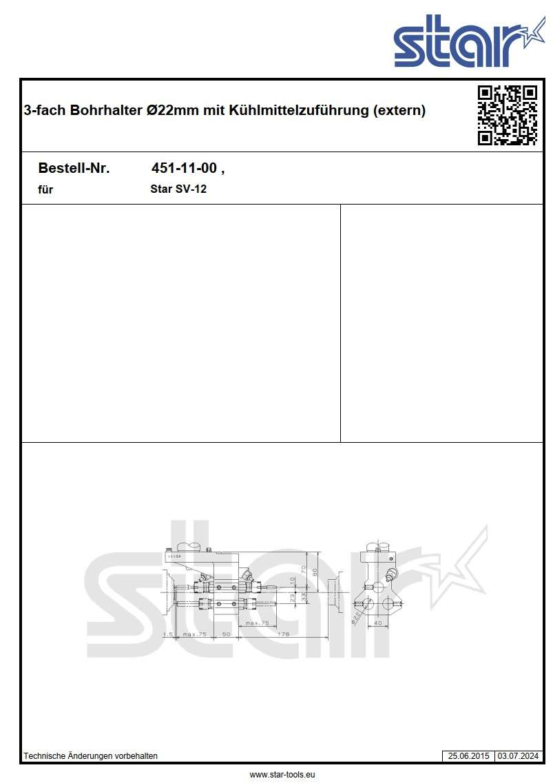 gebr. Werkzeughalter STAR 451-11-00_Star SV12 (IntNr231136) - Görsel 2